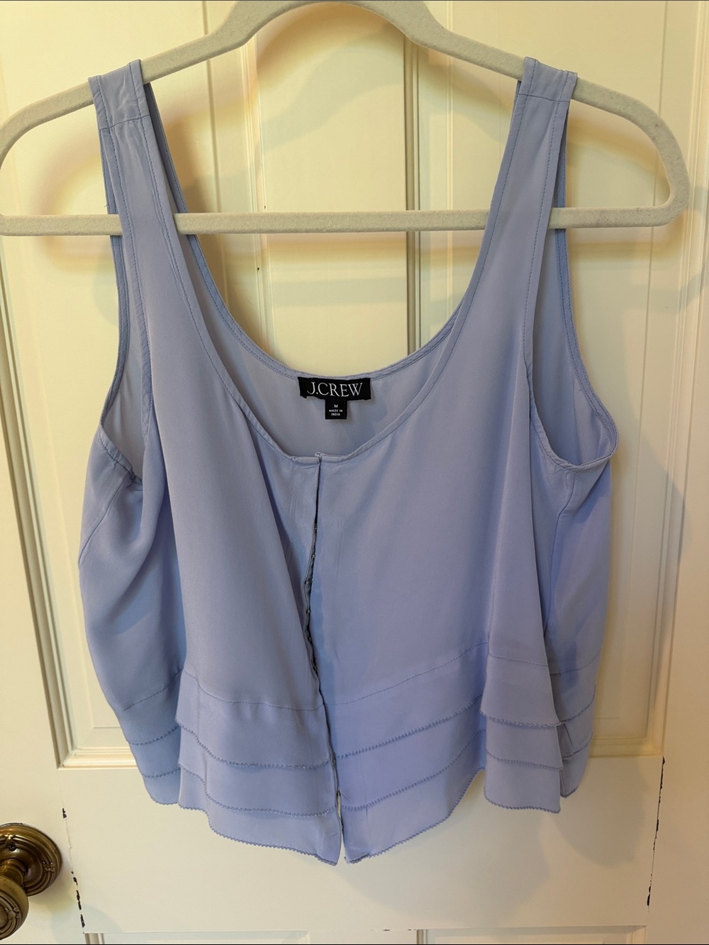 J. Crew Light Lavender Ruffle Hem Camisole